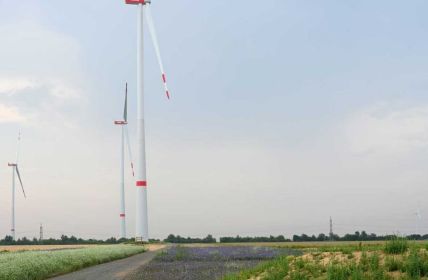 Nachhaltiger Windpark in Aldenhoven: Nutzung rekultivierter (Foto: RWE.)