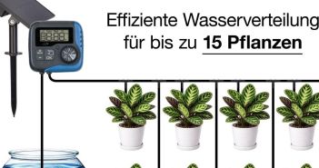 Autonomes Solar-Bewässerungssystem BWC-630.solar versorgt bis zu 15 Pflanzen (Foto: PEARL GmbH)