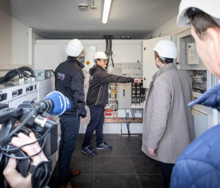 Stromspeicher zur Netzstabilität in Bad Salzungen zugeschaltet (Foto: TEAG Thüringer Energie AG)